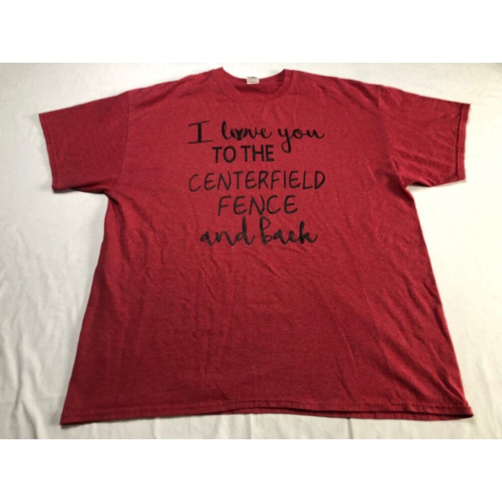 I Love You To The Centerfield And Back Baseball Lover Gildan T Shirt Size XL